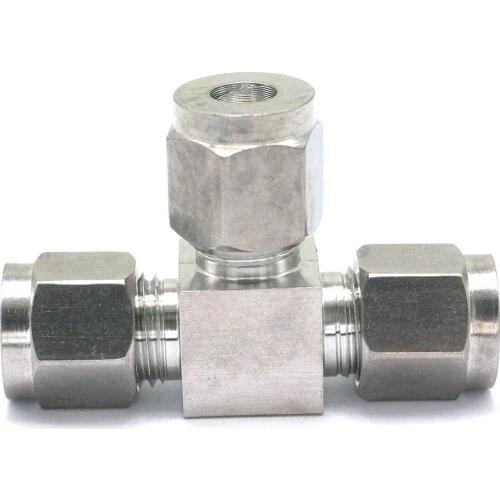 Tee 3 Ways 304 Stainless steel Fit 6mm OD Tube Coupler Adapter Connector Compression fitting For Tubing