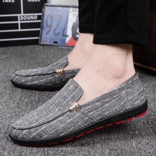 Men Loafers Casual Shoes Men Spring Summer Canvas Man Shoes Light Breathable Fashion Flat Footwear
