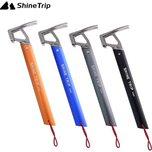Outdoor Camping Tent Peg Hammer Multifunctional Hiking Fishing Stainless Steel Stakes Nail Puller Hammer Mountaineering Climbing