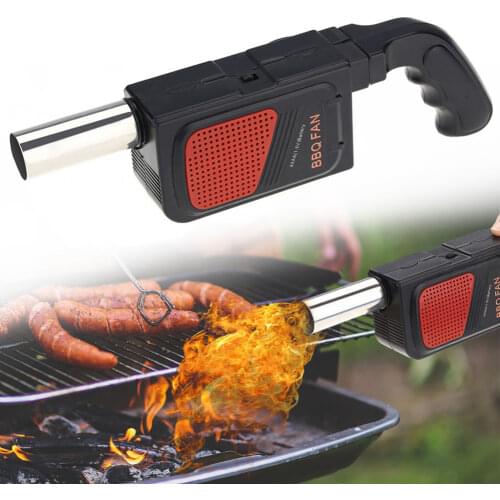 Outdoor Camping Handheld Electric Cooking BBQ Barbecue Fan Air Bellows Blower It is easy to hold with a comfortable grip cable