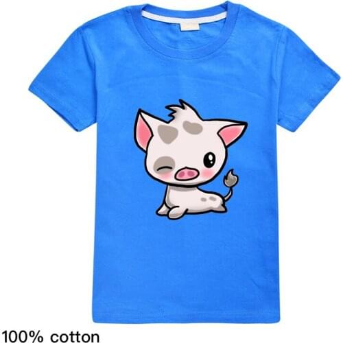 2-16T Baby Birthday Tshirt Big Girls Tee Graphic Children Moana 100% Cotton CARTOON Animal Kids T Shirt Summer Kawaii Clothes