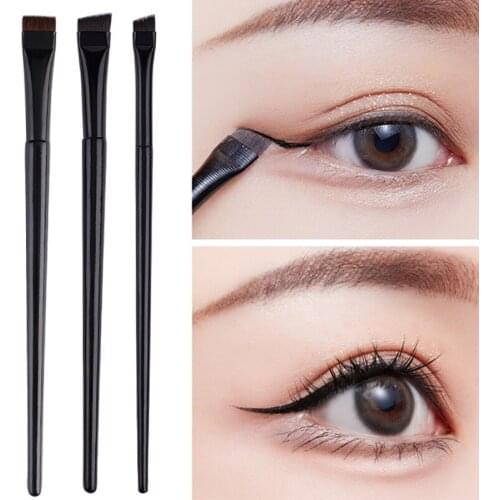 1Pc Angled Liner Make Up Brush Super Thin Eye Brow Makeup Brushes Fine Eyebrow Sharp Brush Professional Cosmetic Tools
