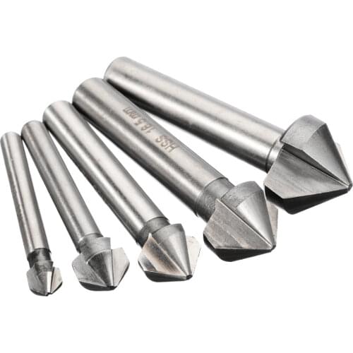 1Pcs HSS Drill Bit 3 Flute Countersink Drill Bit 90 Degree Chamfer Cutter Tool For Wood Steel 6.3/8.3/10.4/12.4/16.5/20.5mm