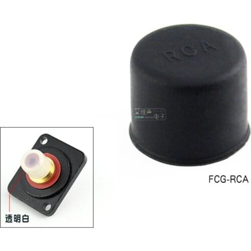 10Pcs RCA female socket DVD speaker LCD TV audio and video AV dustproof and waterproof cover silicone FCG-RCA HiFi