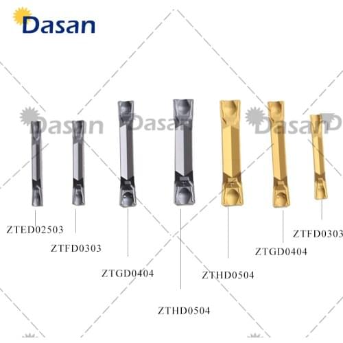 10pcs ZTED02503 ZTFD0303 ZTGD0404 ZTHD0504 High Quality Carbide Inserts for Slotting and Grooving Lathe Turning Toolholder QEHD