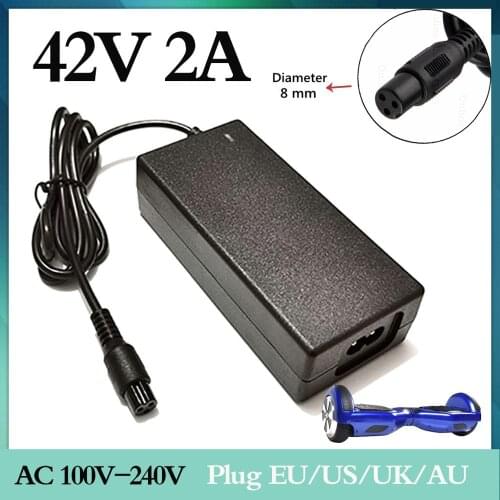 42V 2A Universal battery charger for Hoverboard smart balance 36V electric power scooter adapter charger EU / US