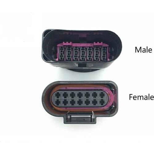 Car 14-pin gearbox valve plug male and female docking connector with wire 6X0 973 717/6X0 973 817 Volkswagen CC Audi