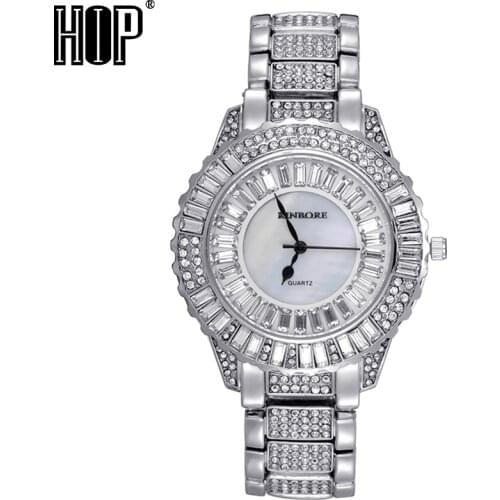 Hip Hop Luxury Mens Iced Out Waterproof Watches Date Quartz Wrist Watches With Micropave CZ Alloy Watch For Women Men Jewelry