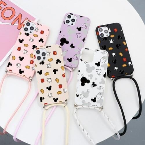 Necklace Lanyard Rope Case For Xiaomi Poco X3 NFC Mi 10T 9T Pro A3 Redmi K30S 10X Note 9 8 Pro 8T 9 Global 7 Soft TPU Bags Cover