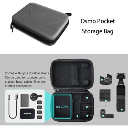 DJI Osmo Pocket Bag Mini 3-axis Stabilizer Camera Carry Case for Osmo Pocket Box Multifunctional Black Handbag Accessories