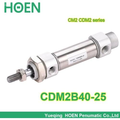 CDM2B40-25 SMC type double action cylinder CM2 CDM2 series 40mm Bore 25mm Stroke Mini Pneumatic Air Cylinders