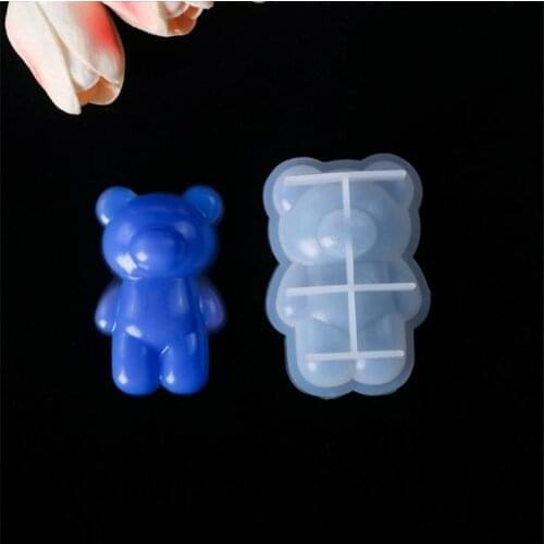 Cute Bear Resin Mold DIY Handmade Crystal Keychain Pendant Jewelry Epoxy Mold Resin Jewelry Making Accessories