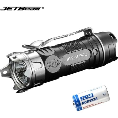 JETBEAM II PRO Mini LED Flashlight CREE XP-L HI LED 510 lumens for Self Defense with 1*CR123 Battery