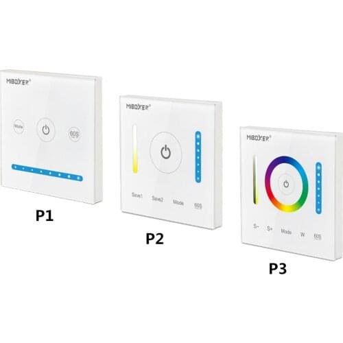Mi light Smart LED Touch Panel Controller For RGB RGBW RGB+CCT/Single Color Milight P1 P2 P3 Wall Mounted Touch Panel Controller