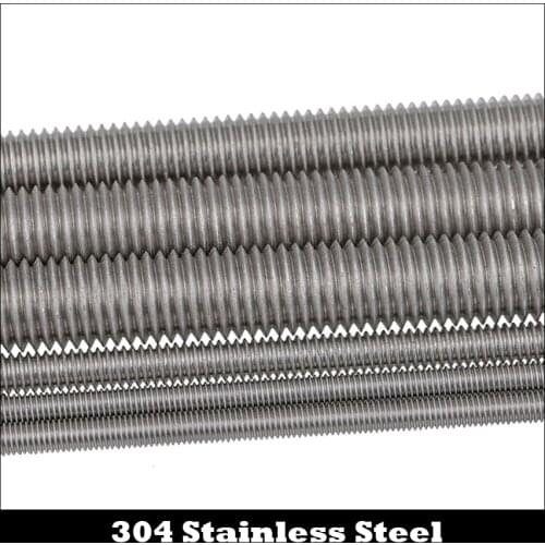 M4 M5 M6 M4*250 M4x250 M5*250 M5x250 M6*250 M6x250 304 Stainless Steel 304SS DIN975 Bolt Full Metric Thread Bar Studding Rod