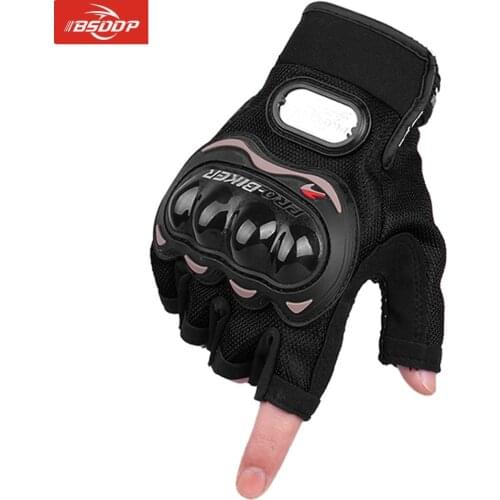 BSDDP Half-Finger Motorcycle Gloves Riding Anti-fall Safety Protective Equipment Velcro Sports For Moto Riding Accessories