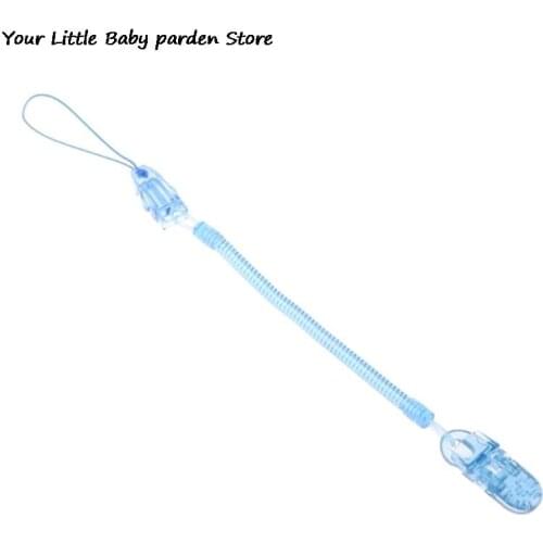 New Baby Infant Toddler Dummy Pacifier Spring Soother Nipple Clip Retractable Chain Holder Strap