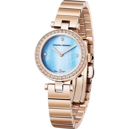 PAGANI DESIGN PD-1648 Women Stainless Steel Slim Analog Luxury Womens Quartz Wristwatches