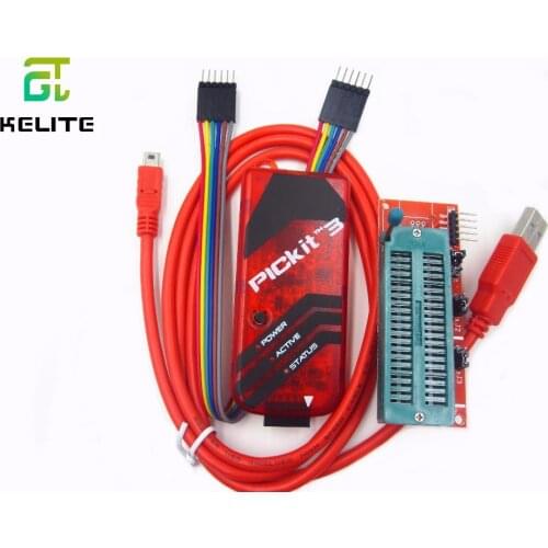 PICKIT3 Programmer + PIC ICD2 PICKit 2 PICKIT 3 Programming Adapter Universal Programmer Seat FZ0508 TIEGOULI