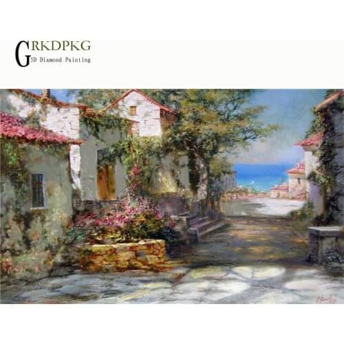 Deserted villag diamond embroidery 5d DIY diamond painting cross stitch full square rhinestone mosaic unfinished home decoration