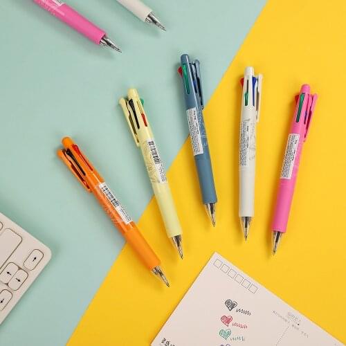 JIANWU Japan Zebra B4SA1-A11 Four-Color Ball Pen 0.7mm Limited Multi-Energy Pen Tropical Plants for Stationery School Supplies