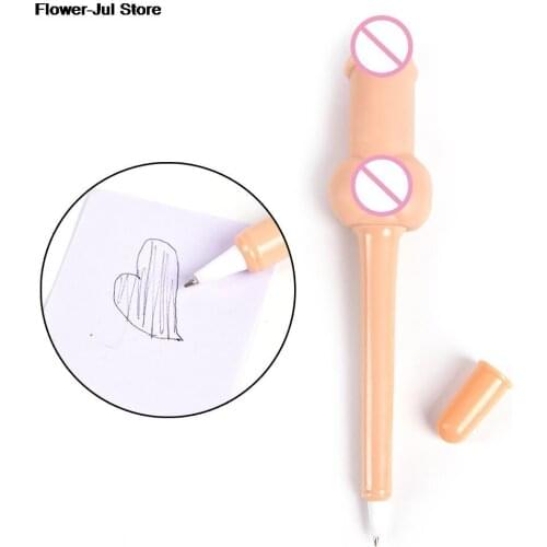 Cute Durable Office Writing Stationery Anti Stress Funny Squeeze Huge Penis Ballpoint Pen