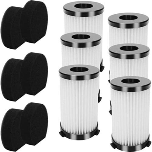 6Pcs Replacement HEPA Filter Compatible for MOOSOO D600 / D601 and Iwoly V600 Corded Vacuum Cleaner