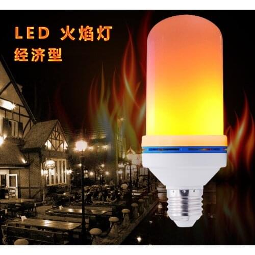 Led Flame Effect Fire Light Bulb Led Flame Lamp Simulation Bar Ktv Atmosphere Lighting Christmas Fireworks Wholesale Torch Party
