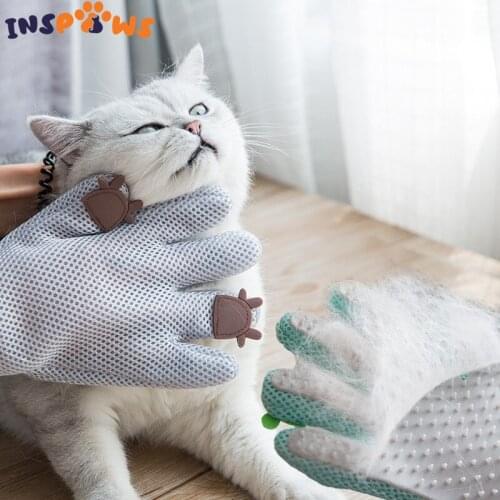 Upgrade Cat Silicone Grooming Glove for Pet Effective Cleaning Back Massage Animal Bathing Fur Hair Removal Deshedding Brush