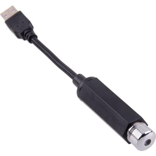 Universal 5V 1W Green USB LED Car Interior Roof Atmosphere Galaxy Star Night Light Lamp Accessories