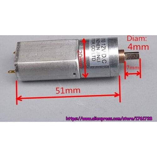 On sale, new 180 micro DC geared motor 12V 100RPM carbon brush metal gear-box toy motor