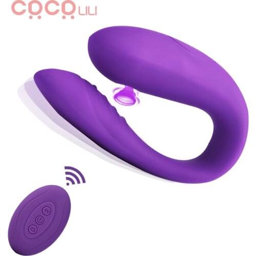 Vagina Sucking Vibrator For Couples U Shape Bendable G-spot Vibrator Clitoris Sucker Female Masturbation Erotic Toys for Adults