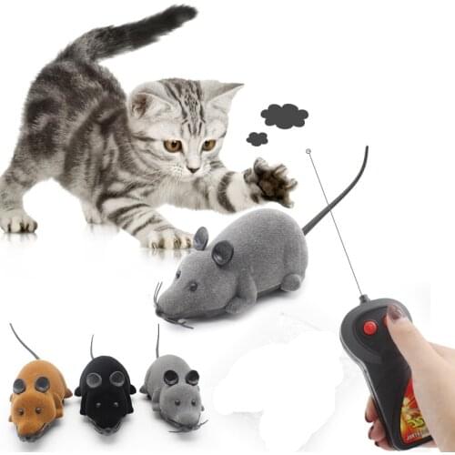 Funny RC Animals Wireless Remote Control RC Electronic Rat Mouse Mice Toy For Cat Puppy Kids Toy Gifts
