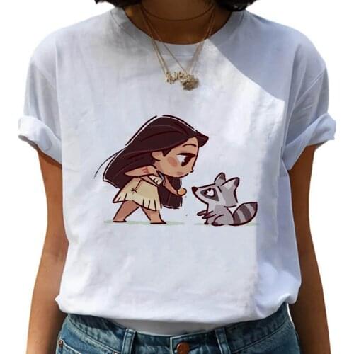 Pocahontas Printed Eegant Women T Shirt Hot Selling Cartoon Disney T-shirt Cool Modern Personalized Style Fashion 90s Vetement
