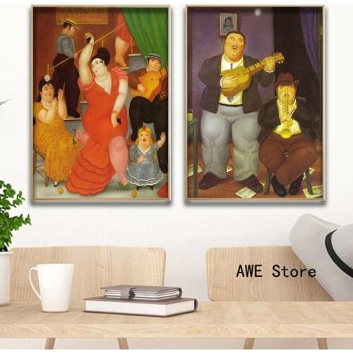 Fernando Boteros Dancers Famous Art Canvas Paintings On The Wall Art Posters And Prints Modern Art Picture Home Wall Decor