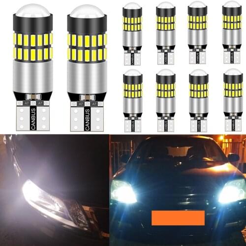 10x W5W T10 LED White Canbus Error Free LED bulb interior dome map indoor light for Audi A1 S3 A4 B8 Accessories B6 TT 8n 8j A3