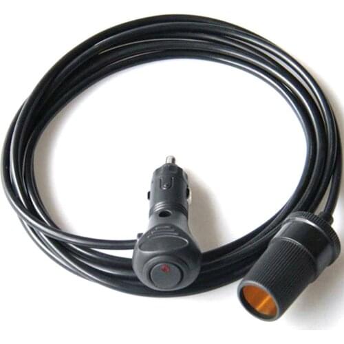 12V Wire Adapter Plug Socket Lead Connector Accessory Cord Car Cigarette Lighter Extension Cable Black Car Chargerin Decoration
