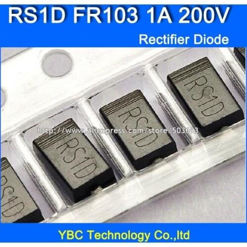 200pcs/lot RS1D FR103 1A/200V SMD Fast Recovery Rectifier Diode
