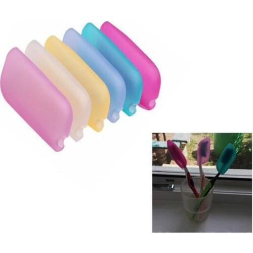 6Pcs Portable Travel Toothbrush Holder Head Cover Protective Cap Health Germproof Random Color Bathroom Products Accessories