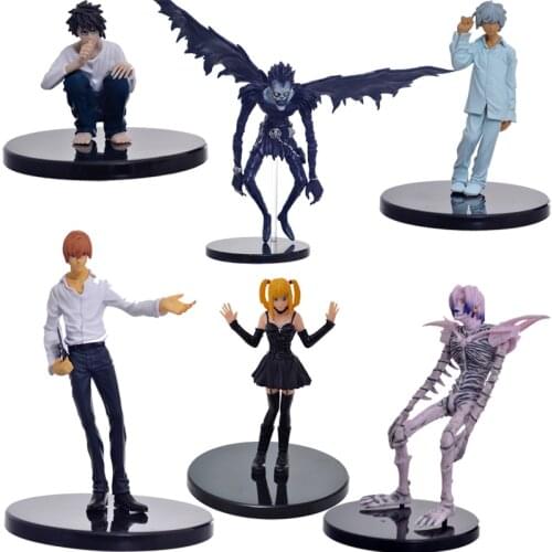 6pcs/lot Anime Death Note L Killer Ryuuku Rem Misa Amane PVC Action Figures Toys