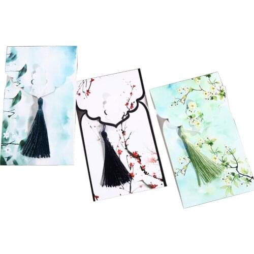 Antique Personality Aesthetic Card National Tide Pulling Greeting Card Invitation Card Chinese Style Holiday Card Gift Card