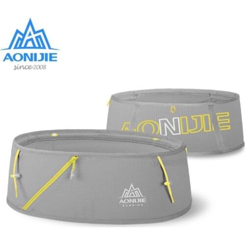 AONIJIE 4-way Stretch Hydration Running Belt Waist Pack Travel Money Bag Trail Marathon Gym Workout Fitness Mobile Phone Holder