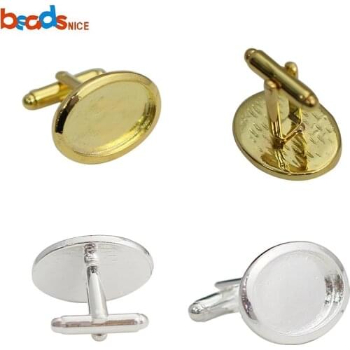 Beadsnice Brass Blank Cufflink Base Cufflinks Men Personalized Wedding Gift DIY Base Tray Cufflink 24507