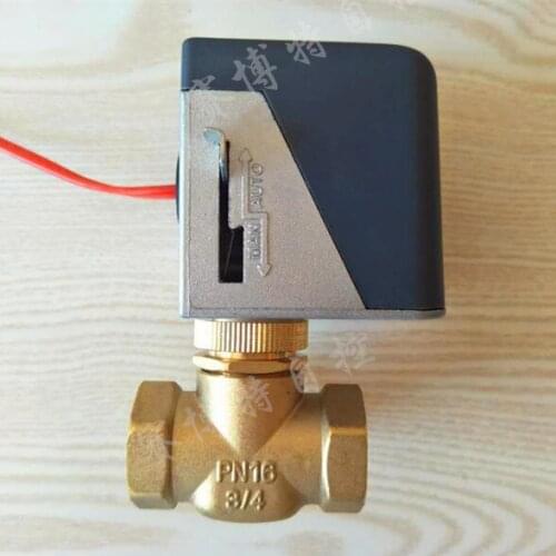 Free shipping Electric two way valve solenoid valve central air conditioner fan coil electric valve VA-7010-8003