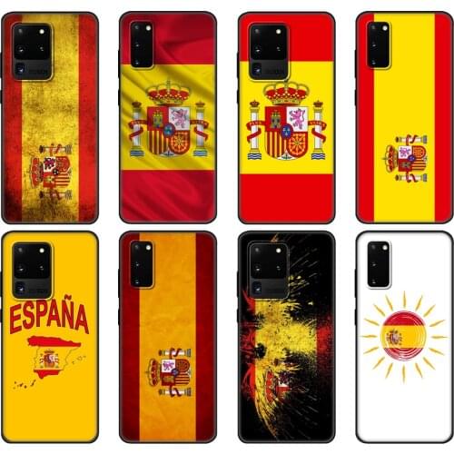 Black tpu Case For Samsung galaxy S20 /S20 PLUS/S20 ultra/S20+ /S20FE back cover Spain Spanish flag camp nou