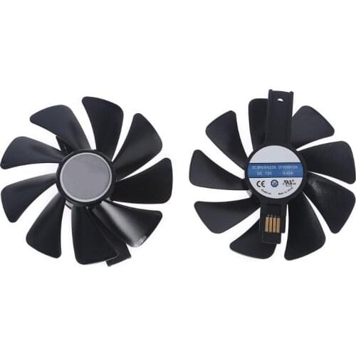 2pcs CF1015H12D VGA Fan Graphics Card Cooling Fan for Sapphire Nitro 8G RX480 4G 570 4G/8G D5 RX580 4Pin 12V 0.42A Fan