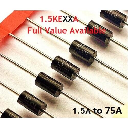 20PCS 1.5KE33A 1.5KE36A 1.5KE39A 1.5KE51A 1.5KE75A 33A 36A 39A 51A 75A TVS diode