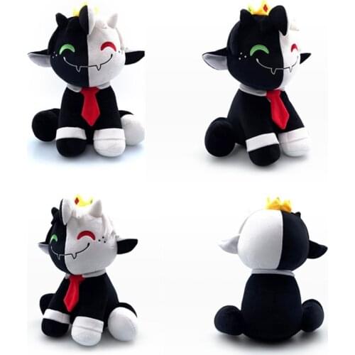 25cm Cartoon Hot Game Ranboo Plush Toys Kids Soft Black And White lamb Stuffed Peluches Animation Toys Gifts For Children