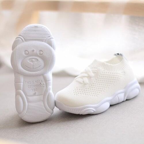 2021 sneaker Kids Shoes Antislip Soft Bottom Baby Sneaker Casual Flat Sneakers Shoes Children size Girls Boys Sports Shoes