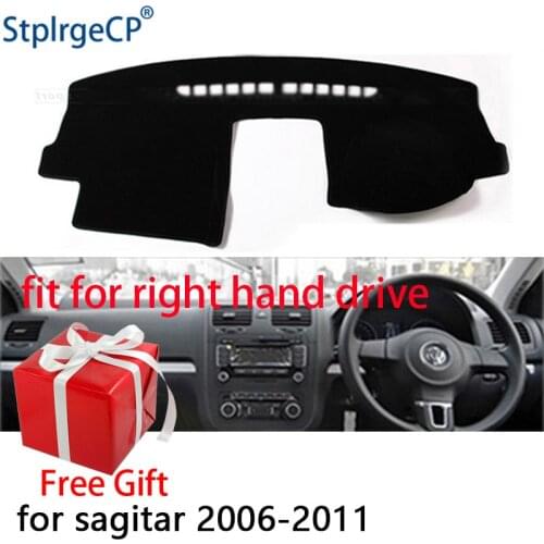 Car Dashboard Cover Mat for Volkswagen Sagitar 2006-2011 Right Hand Drive Dashmat Pad Dash Mat Covers Dashboard Accessories